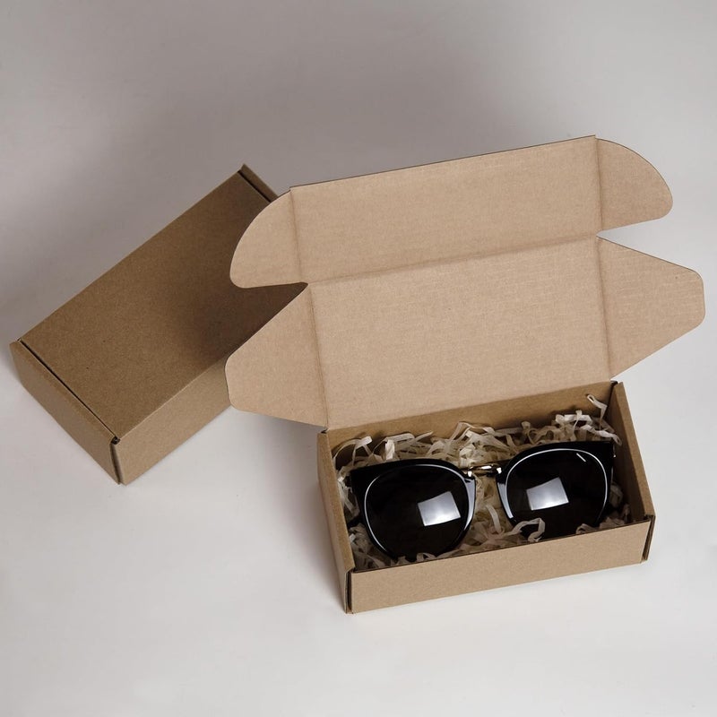 SUNLPH 50 Pack 6.5x3.2x2.2 Inches Small Shipping Boxes, Brown Corrugated Cardboard Boxes, Moving Mailing Packing Box - Image 4
